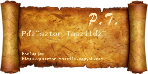 Pásztor Tasziló névjegykártya